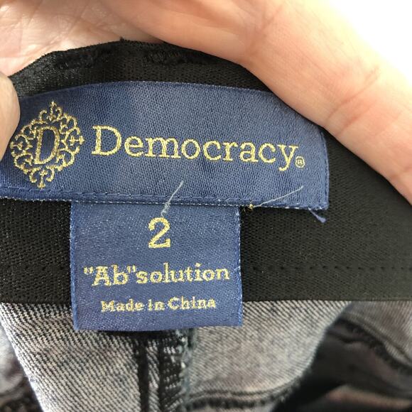 Democracy Women's Skinny "Ab"solution Stretchy Dark Wash Mid-Rise Jeans Size 2 - Picture 8 of 9